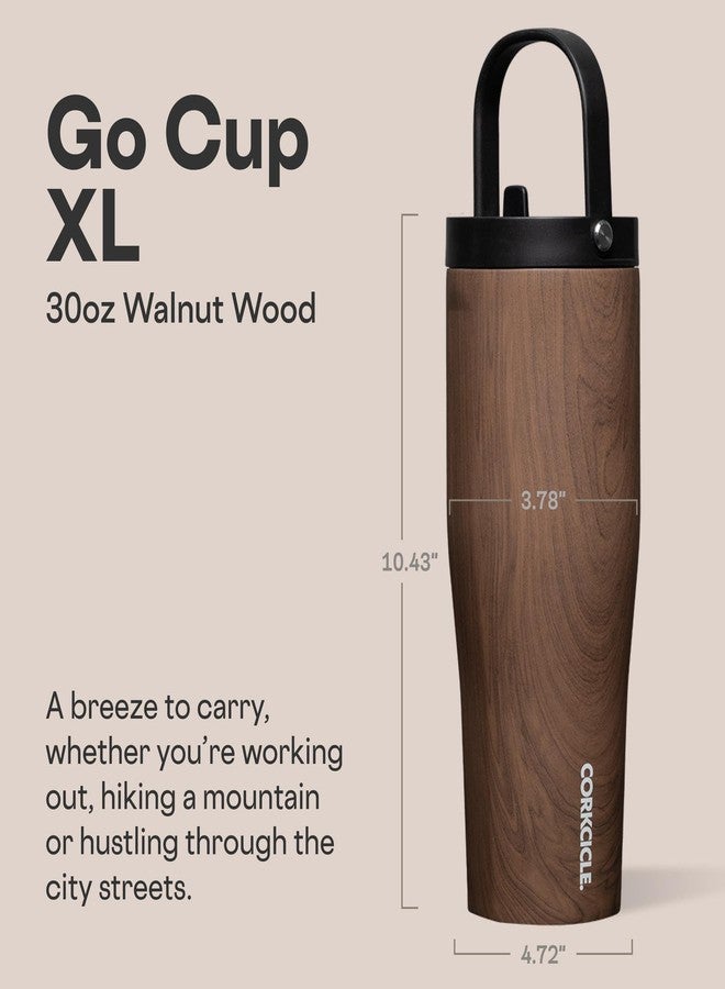 Corkcicle Go Cup XL - Leak-Proof Travel Tumbler - Triple Insulated Stainless Steel Water Bottle - Easy-Carry Handle - Summer Drinkware Gift - Keeps Drinks Ice Cold - 30 oz - Desert - Image 2